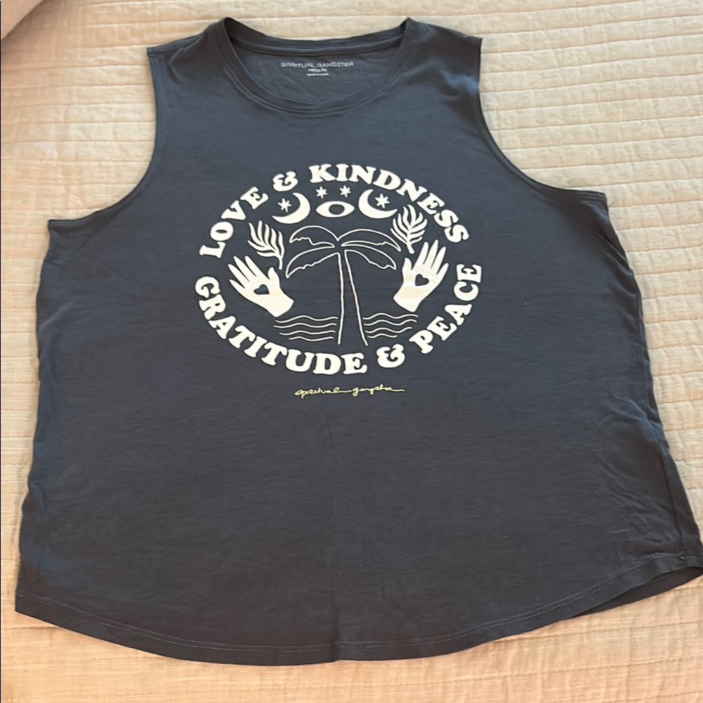 Spiritual Gangster Blue Tank Top